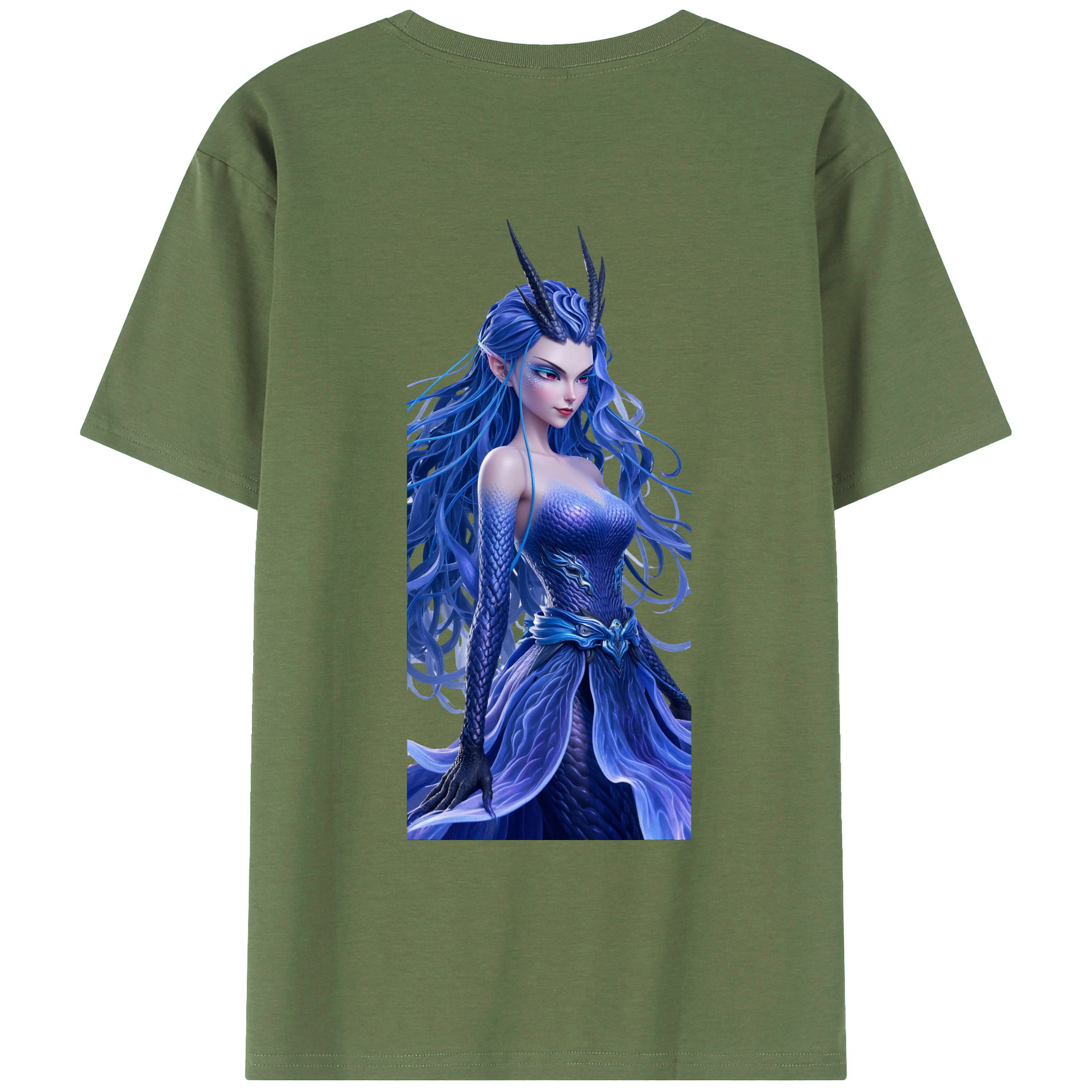 （画像用） Ne Zha 2 ナタ 魔童の大暴れ 綿100％ メンズ半袖Tシャツ（バックプリント） 通気性